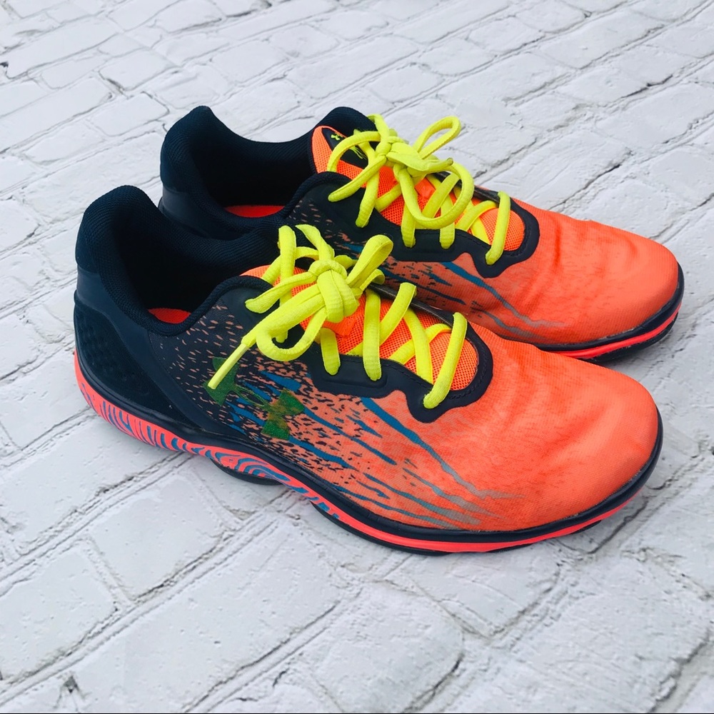 Under armour neon sneakers size 8.5